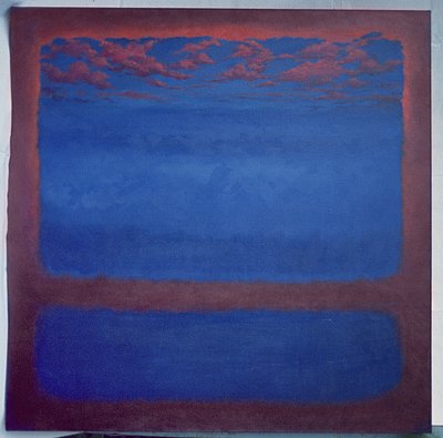 Ultramarin, 2001 Abstrakt Blau von Lee Campbell